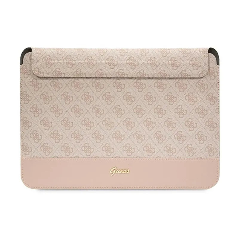 Guess 4G Stripe Metal Logo kompiuterio dėklas - 14" nešiojamojo kompiuterio krepšys (rožinis)
