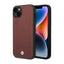 BMW Leather Diamond Pattern – Dėklas, skirtas iPhone 14 (Burgundian)