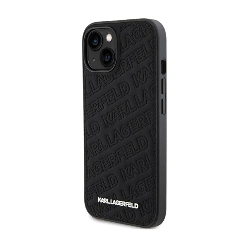 Karl Lagerfeld Quilted K Pattern – dėklas „iPhone 15 Plus“ (juodas)