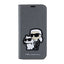 Karl Lagerfeld Booktype NFT Saffiano Karl & Choupette – dėklas iPhone 14 (sidabrinis)