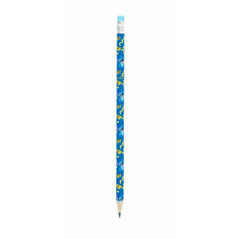 Disney Stitch – Magnetinė užrašų knygelė / pirkinių sąrašas šaldytuvui + pieštukas iš „Tropical“ kolekcijos (10 x 21 cm)