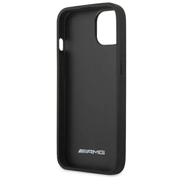 AMG Leather Hot Stamped – dėklas, skirtas iPhone 14 Plus (juodas)