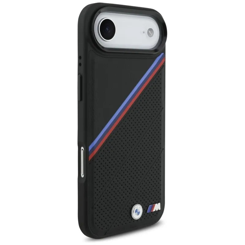 BMW M Tricolor Metal Logo MagSafe - iPhone Air dėklas (juodas)