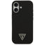 Guess Silicone Triangle Logo MagSafe – dėklas iPhone 17 (juodas)