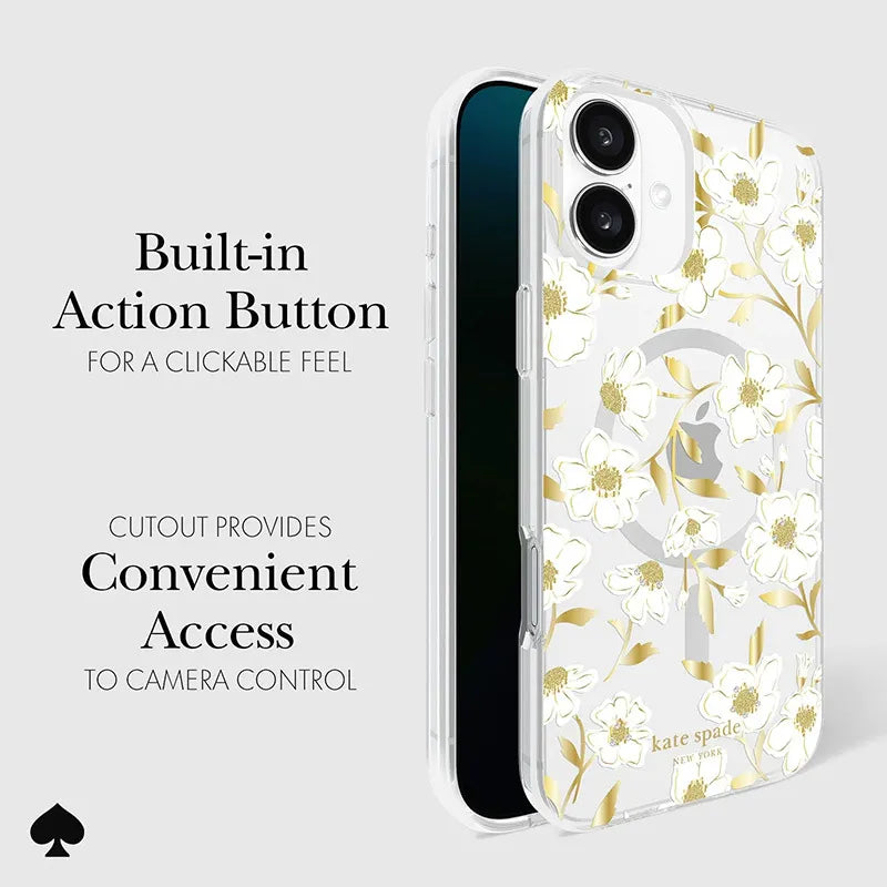 Kate Spade New York Protective Gems MagSafe – dėklas iPhone 16 Plus (Sunshine Floral)