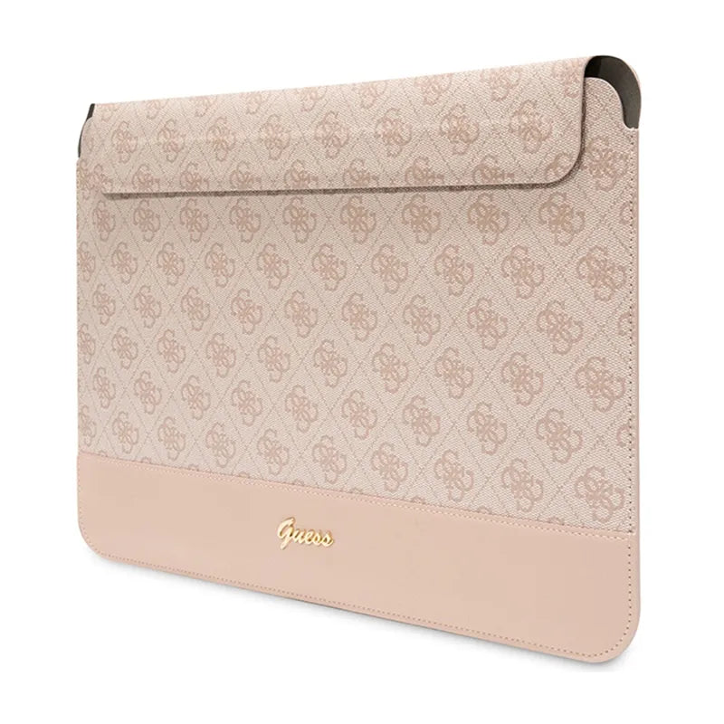 Guess 4G Stripe Metal Logo kompiuterio dėklas - 14" nešiojamojo kompiuterio krepšys (rožinis)