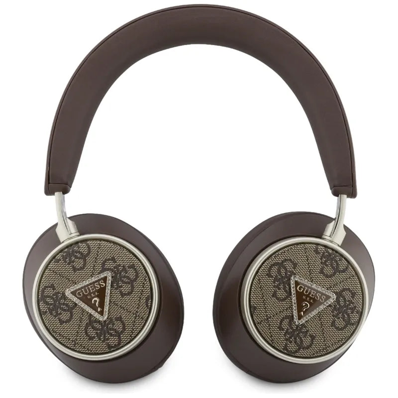 Guess 4G Triangle Logo – belaidės Bluetooth V5.4 ENC ausinės (rudas)
