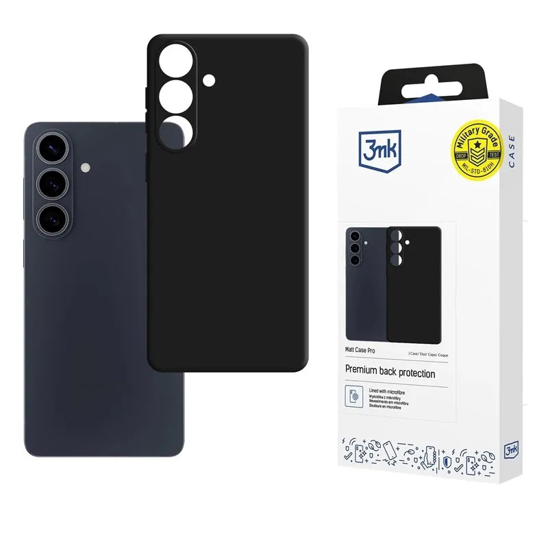 3mk Matt Case Pro – dėklas Samsung Galaxy S26 (juodas)