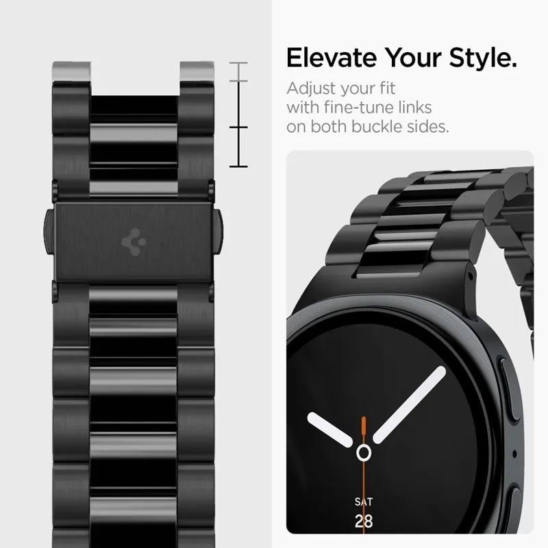 Spigen Modern Fit Band 316L - Apyrankė skirta Samsung Galaxy Watch 9 / 8 / 8 Classic 40 / 44 / 46 mm (Juoda)
