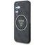 Guess 4G Glitter Triangle Buttons MagSafe – dėklas Samsung Galaxy S25 (juodas)