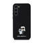 Karl Lagerfeld Silicone Karl & Choupette Metal Pin dėklas Samsung Galaxy S24+ (juodas)