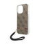 Guess 4G Print Cord - dėklas, skirtas iPhone 14 Pro Max (rudos spalvos)