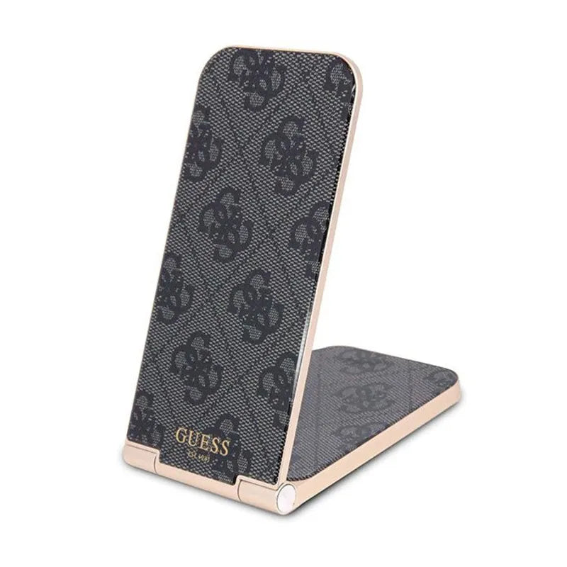 Guess 4G Pattern MagSafe – sulankstomas 2-in-1 indukcinis įkroviklis su MagSafe technologija, skirtas iPhone ir AirPods 15W (juodas)