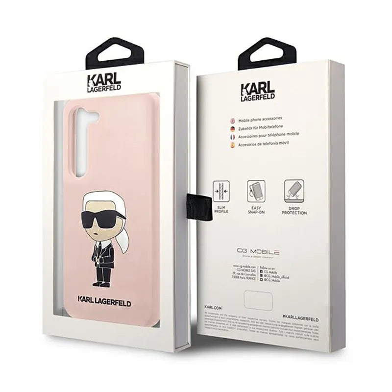Karl Lagerfeld Silicone NFT Ikonik – dėklas Samsung Galaxy S23 (rožinis)