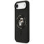 Karl Lagerfeld Silicone Karl & Choupette Ring MagSafe – dėklas iPhone Air (juodas)