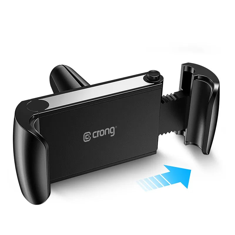 Crong Universal Smart Car Holder – universalus automobilinis telefono laikiklis 4"-6,5" telefonams (juodas)