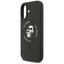 Karl Lagerfeld Silicone Karl & Choupette Ring MagSafe – dėklas iPhone 17 (juodas)