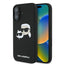 Karl Lagerfeld Silicone Double Heads Print MagSafe – dėklas iPhone 16 Plus (juodas)