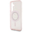 Guess Rhinestones Printed Classic Logo MagSafe - dėklas Samsung Galaxy S25 (rožinis)