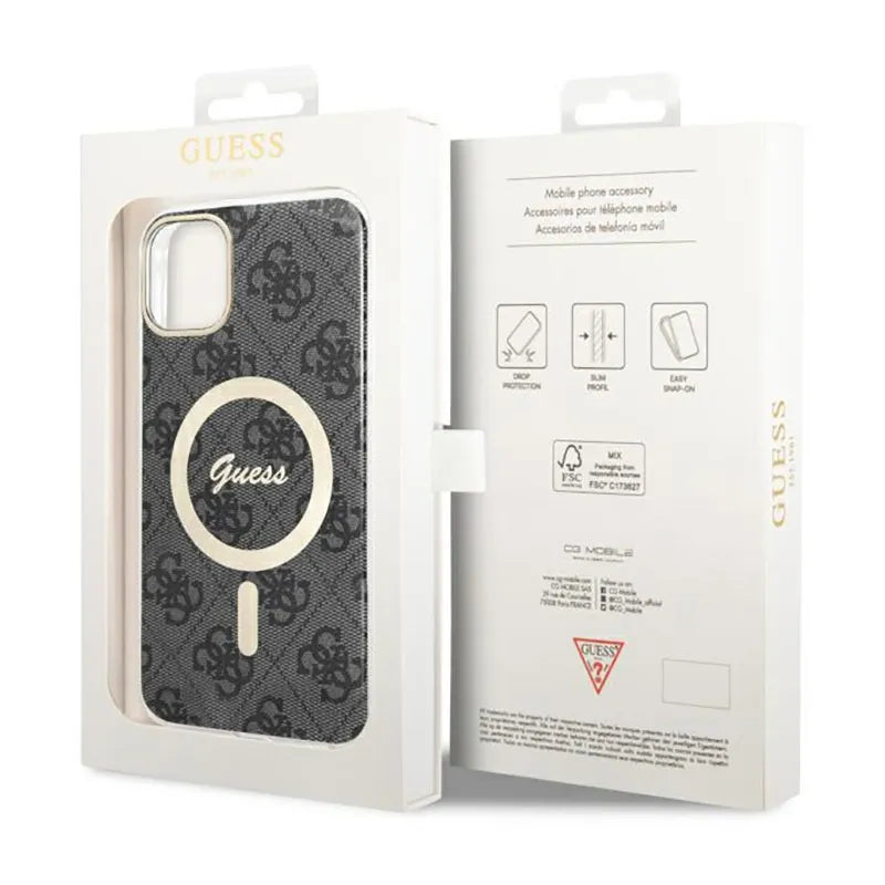 Guess 4G MagSafe – Dėklas iPhone 11 telefonui (juodas)