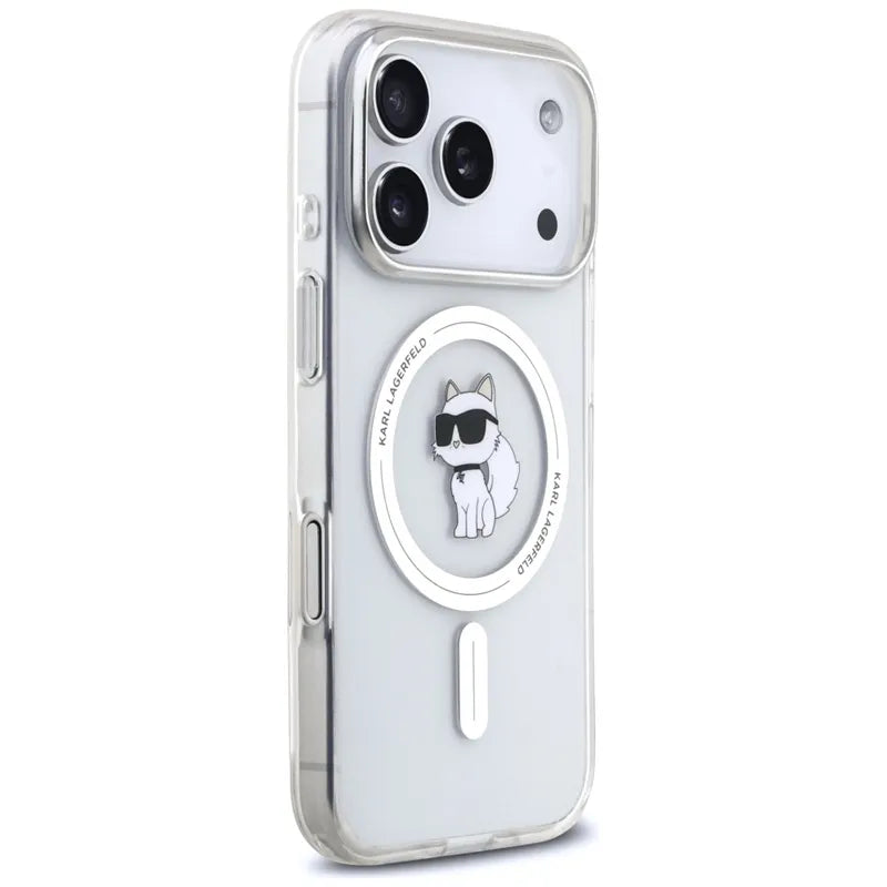 Karl Lagerfeld IML Choupette MagSafe – dėklas iPhone 17 Pro (skaidrus)