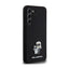 Karl Lagerfeld Silicone Karl & Choupette Metal Pin dėklas Samsung Galaxy S24+ (juodas)
