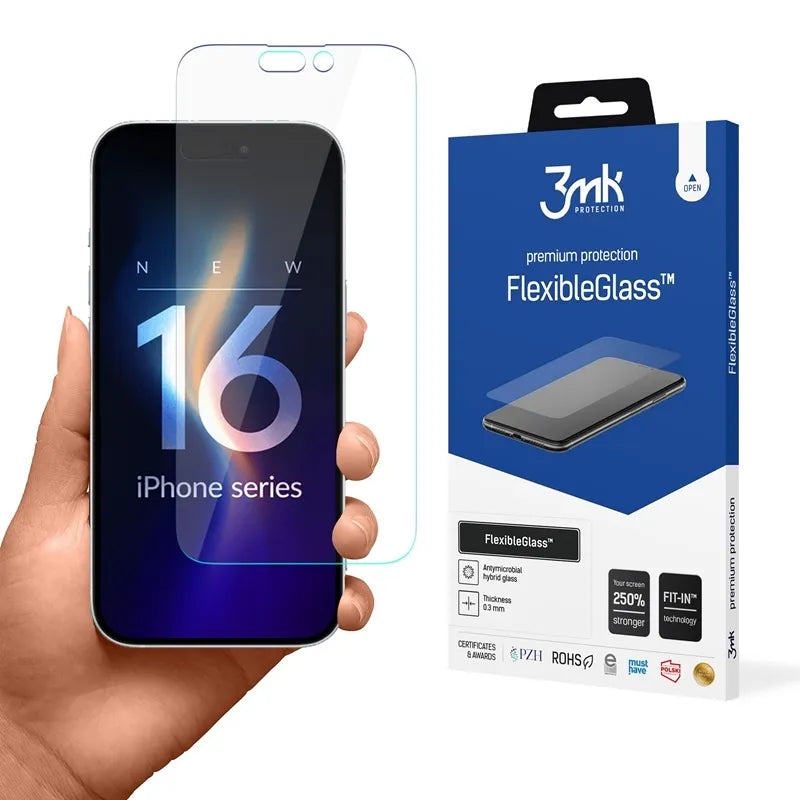 3mk FlexibleGlass – hibridinis stiklas „iPhone 16 Pro Max“