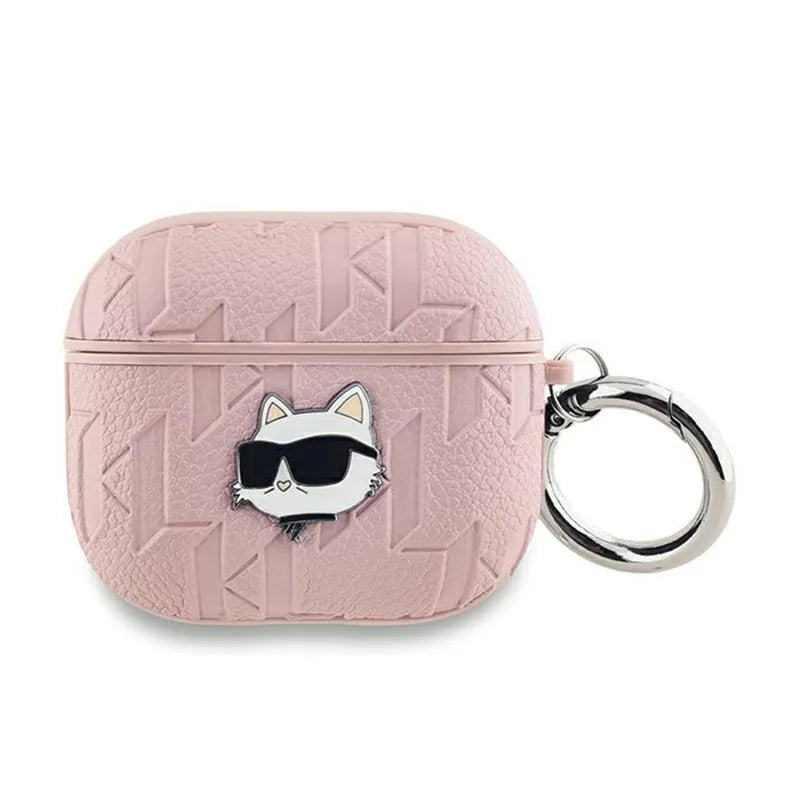 Karl Lagerfeld Monogram Choupette Head – AirPods 3 dėklas (rožinis)