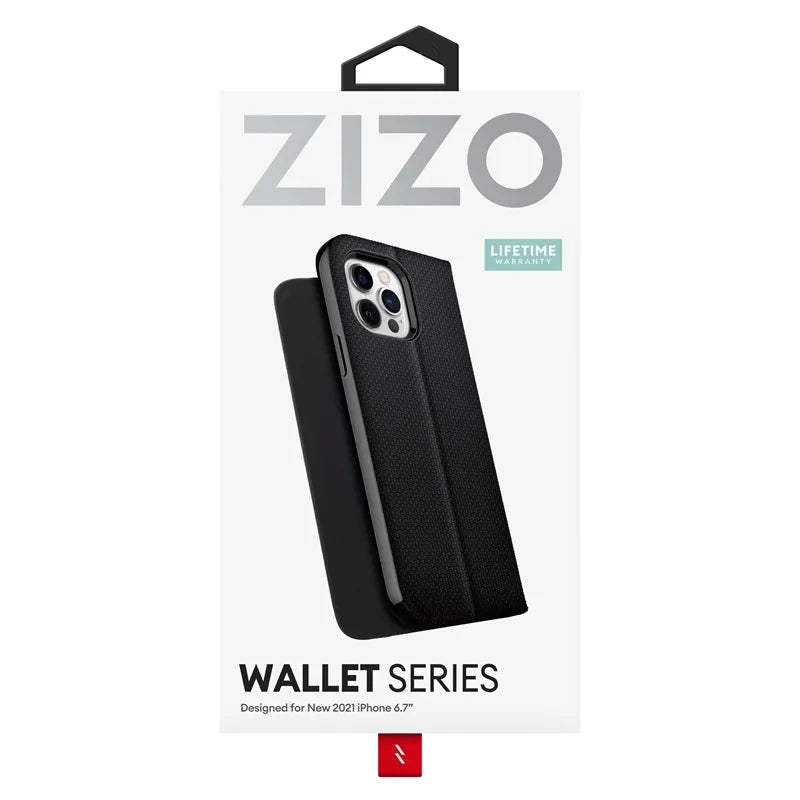 ZIZO WALLET serijos dėklas, skirtas iPhone 13 Pro Max – juodas