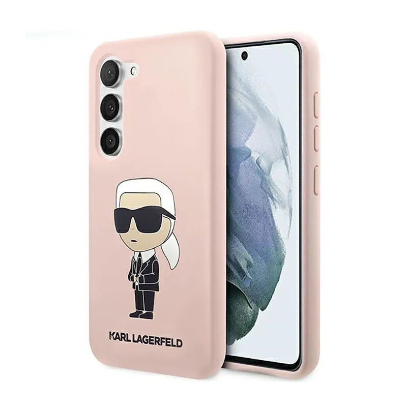 Karl Lagerfeld Silicone NFT Ikonik – dėklas, skirtas Samsung Galaxy S23+ (rožinis)