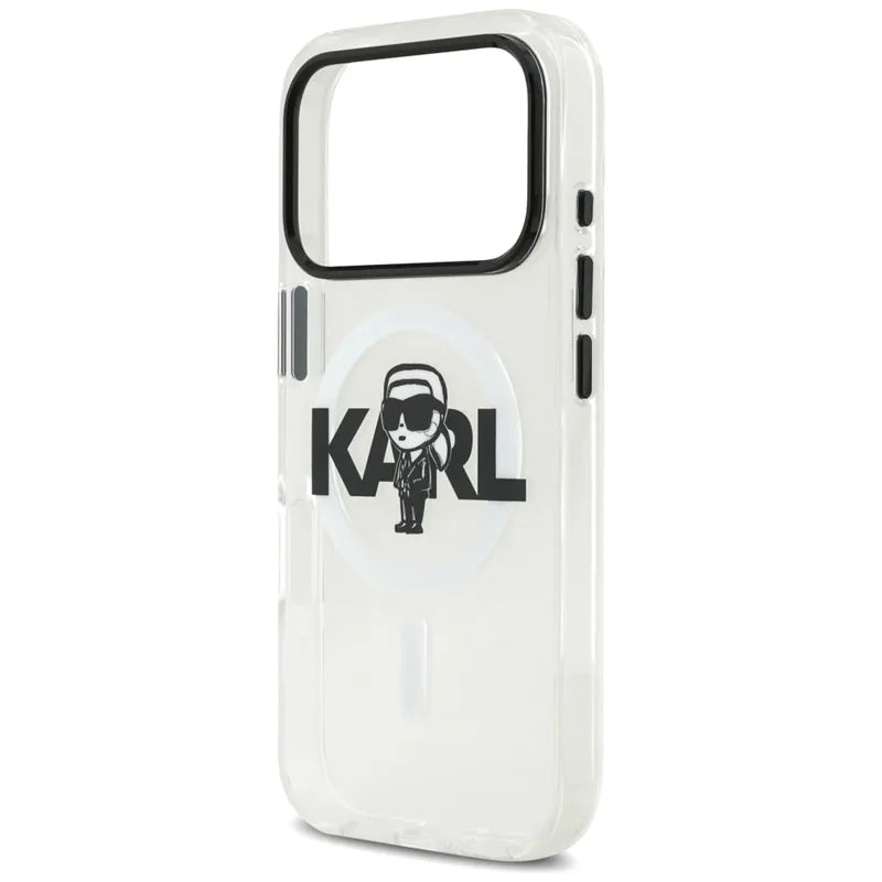 Karl Lagerfeld IML Karl Sketch Logo MagSafe – Dėklas iPhone 17 Pro (skaidrus)