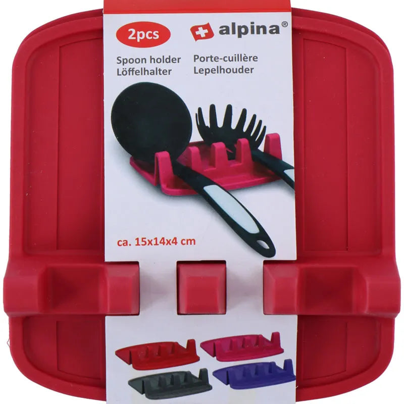 Alpina - Šaukšto laikiklis / virtuvės įrankių laikiklis, 2 vnt. (raudonas)