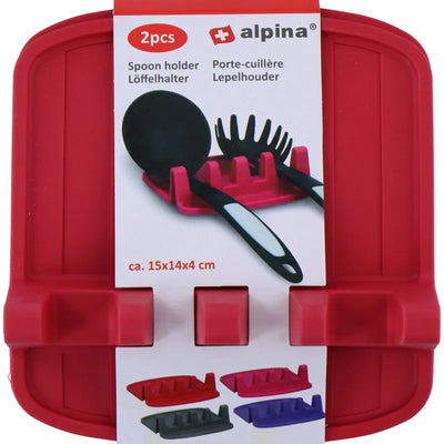 Alpina - Šaukšto laikiklis / virtuvės įrankių laikiklis, 2 vnt. (raudonas)