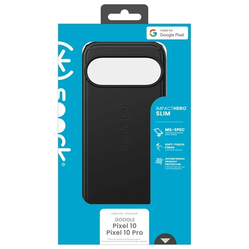 Speck ImpactHero Slim – dėklas Google Pixel 10 / Google Pixel 10 Pro (juodas)