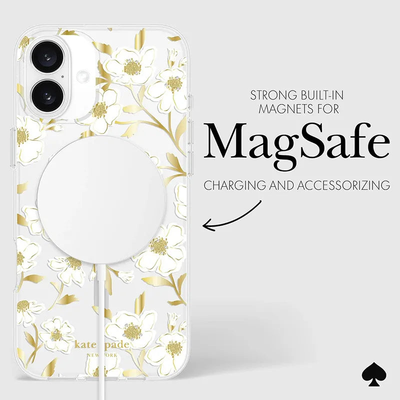 Kate Spade New York Protective Gems MagSafe – dėklas iPhone 16 Plus (Sunshine Floral)