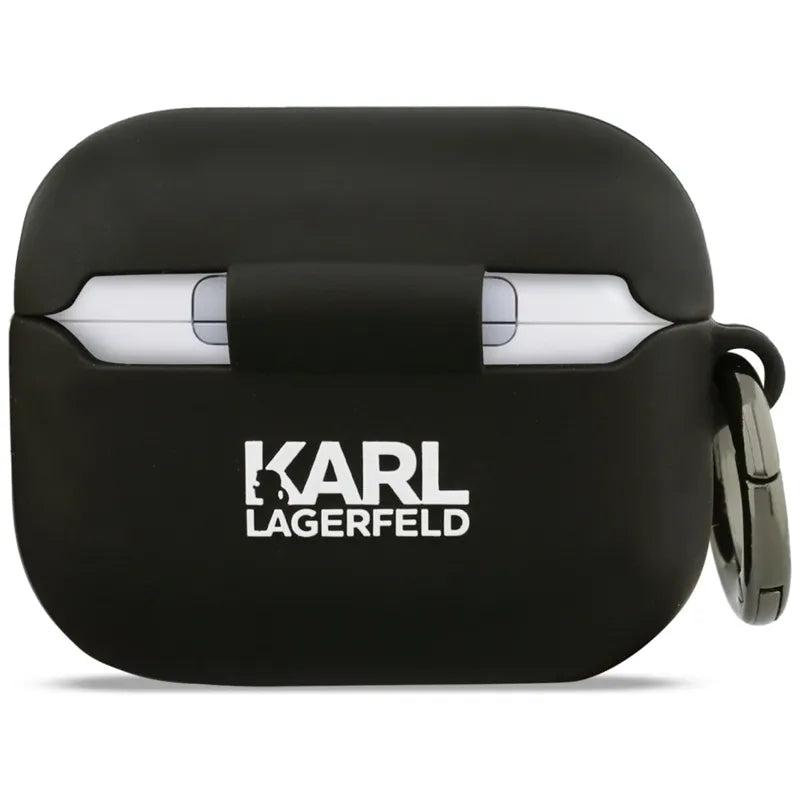 Karl Lagerfeld Silicone Karl Head 3D dėklas – Apple AirPods Pro 3 (juodas)