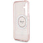 Guess Rhinestones Printed Classic Logo MagSafe - dėklas Samsung Galaxy S25 (rožinis)