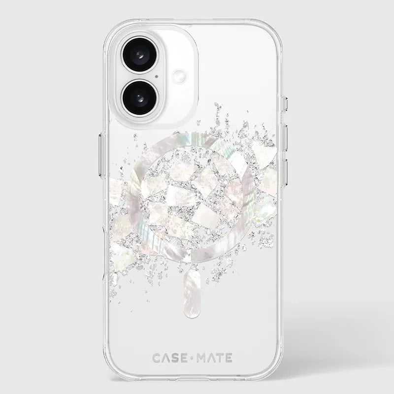 Case-Mate Karat MagSafe – dėklas iPhone 16 su perlamutro intarpais (A Touch of Pearl)