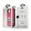 Karl Lagerfeld PU odinis dėklas Karl & Choupette Embossed – skirtas iPhone 13 Mini (fuksijos spalvos)