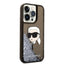 Karl Lagerfeld Liquid Glitter NFT Karl's Head – dėklas iPhone 14 Pro Max (juodas)