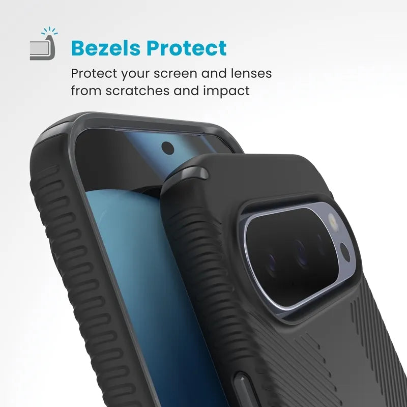 Speck Presidio2 Grip Magnet – dėklas Google Pixel 10 Pro XL (juodas / pilkas)