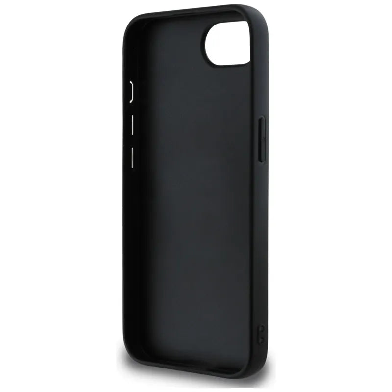 Guess Grained Big 4G Logo Small Classic Logo – dėklas iPhone 16e (juodas)