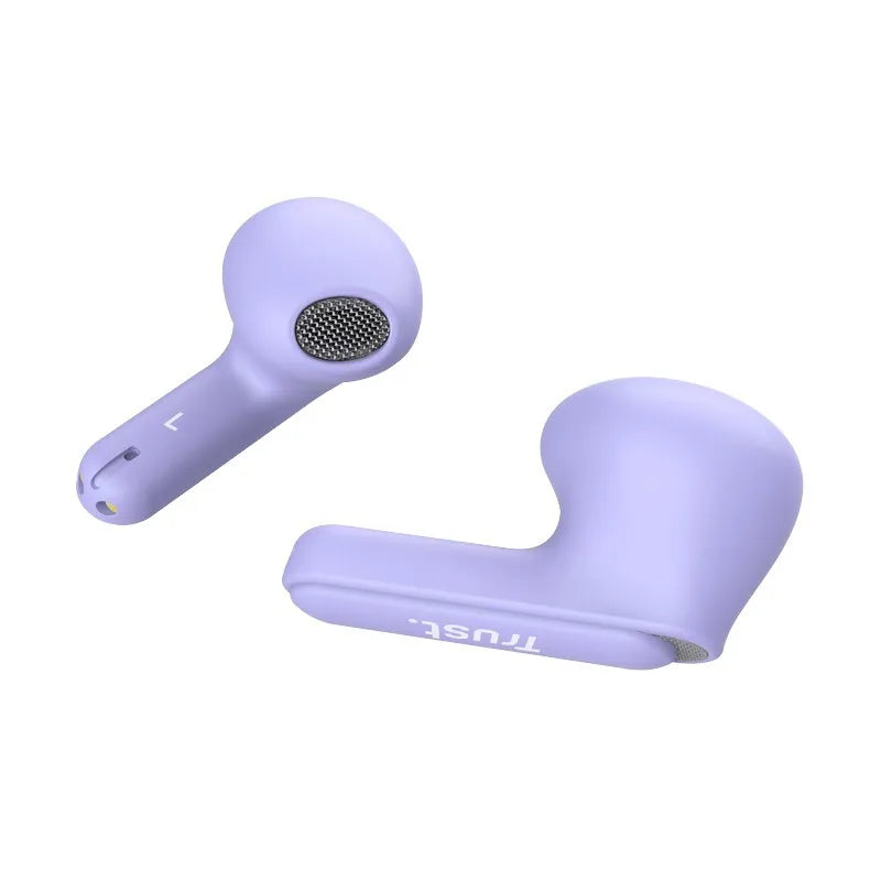Trust Yavi – belaidės Bluetooth TWS ausinės su įkrovimo dėklu ir ENC (violetinės)