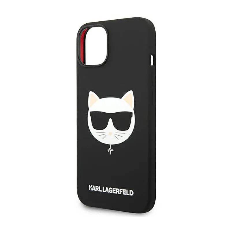 Karl Lagerfeld Choupette Head MagSafe Silicone – dėklas iPhone 14 Plus (juodas)