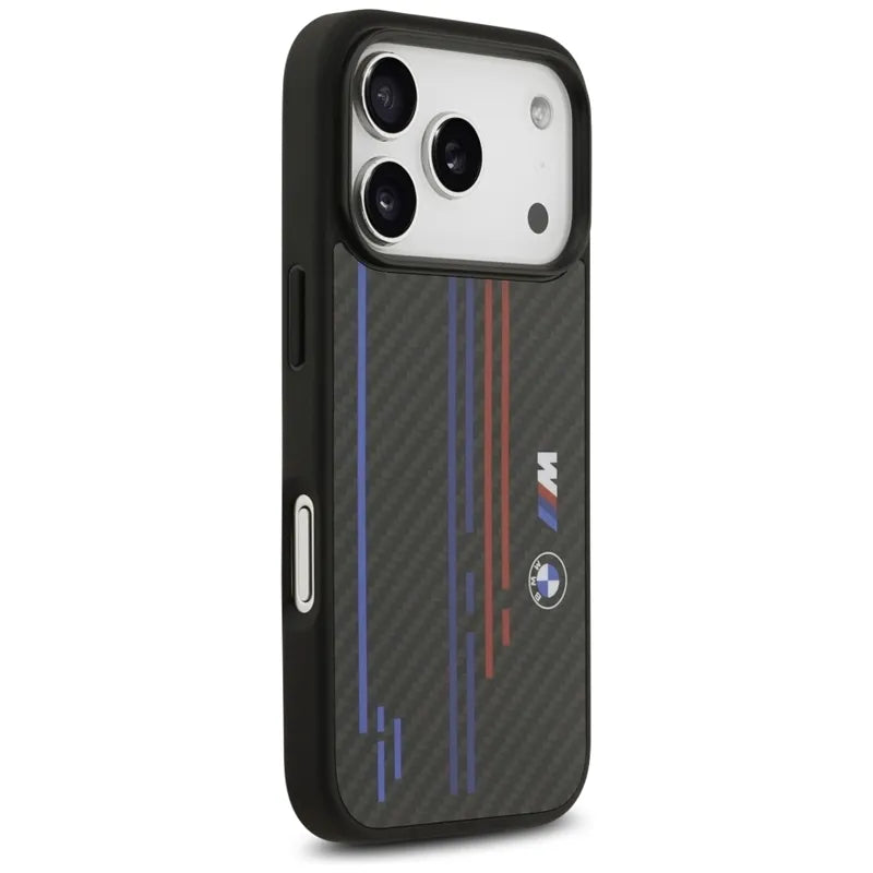 BMW M Kevlar Lines & Logo MagSafe – dėklas iPhone 17 Pro (juodas)