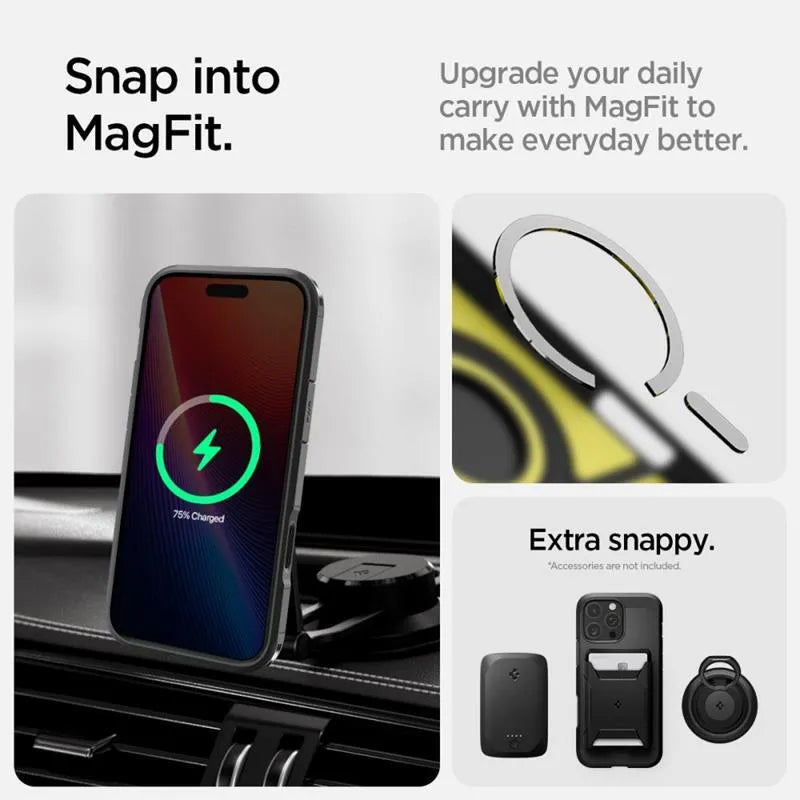 Spigen Tough Armor T Mag MagSafe - dėklas iPhone 16 Pro Max (juodas)