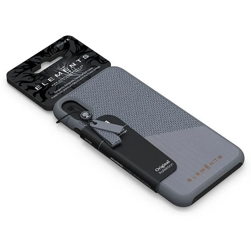 Nordic Elements Original Hel – dėklas iPhone Xs Max su tikro klevo medžio intarpu (pilkas)