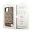 Guess GCube Stripes MagSafe – Dėklas, skirtas iPhone 14 Plus (ruda)