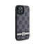 DKNY „Leather Checkered Mono Pattern & Printed Stripes“ – „iPhone 14 / 15 / 13“ dėklas (juodas)