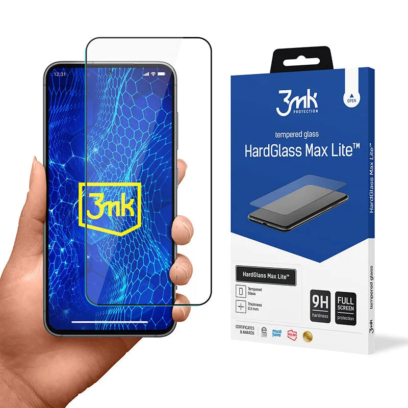3mk HardGlass Max Lite – Grūdintas stiklas Samsung Galaxy S24+ (juodas)
